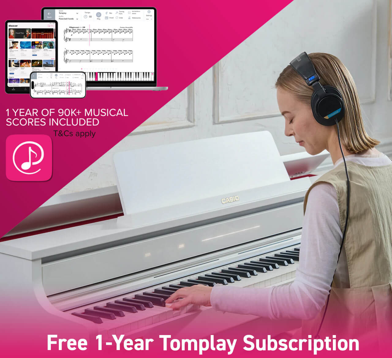 Free 1-Year Tomplay Subscription*