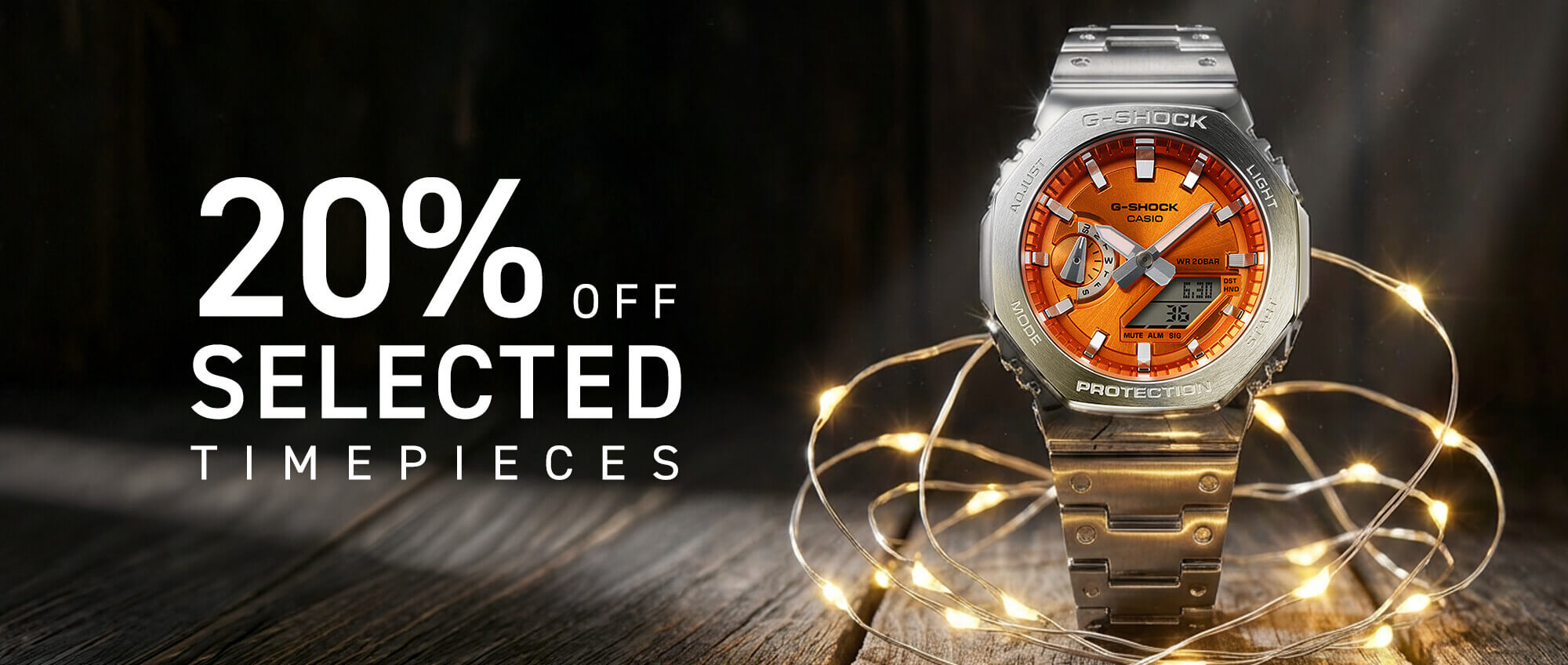 20% OFF Selected Timepieces